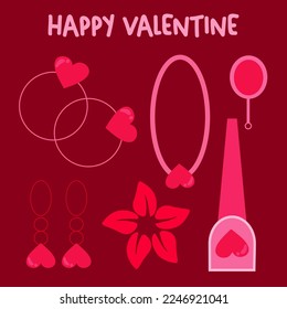 Vector graphic illustration of "VALENTINE PACKAGES 5" can be used to design flyers, banners, instagram feeds, etc. Also can be used individually for product logos.