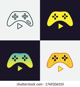 Ilustración gráfica vectorial del controlador de videojuegos/teclado de juego, Game Stick, para su recurso de imagen
