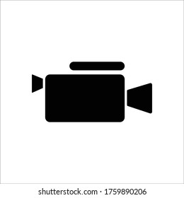 Vector graphic illustration video icon for web application sign design