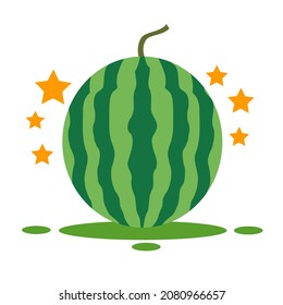 Vector graphic illustration of watermelon. Perfect for fruit-based products like juice, etc.