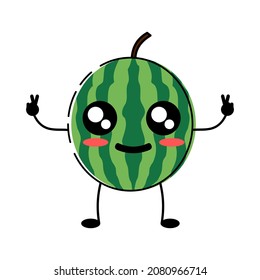 Vector graphic illustration of watermelon. Perfect for fruit-based products like juice, etc.