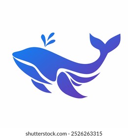 Ilustración gráfica de Vector de diseño de ballena adecuado para símbolos