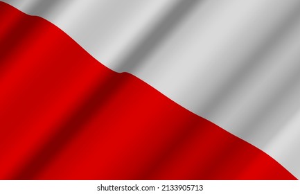 Vektorgrafik der weißen und roten Länderflagge von Polen. Polen kommt aus dem europäischen Kontinent. Diese Vektorgrafik eignet sich für alle Inhalte.