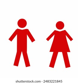 Vector graphic illustrations of men and women are very suitable for application in public facilities