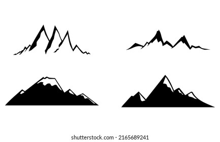 Vector graphic Illustrations of mountain silhouette 