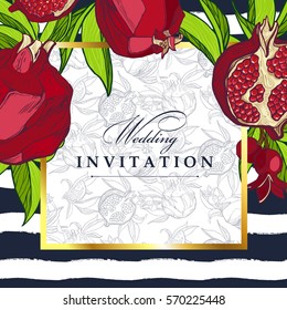 Vector graphic image grenades.  Background for wedding invitations, greeting cards, print, gift wrap, manufacturing, fabric.