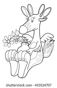vector graphic images of kind fantastic creatures for coloring