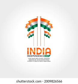 gráfico vectorial del día de la independencia de India bueno para la celebración del Día de la Independencia de India. diseño plano. diseño de volante.ilustración plana.