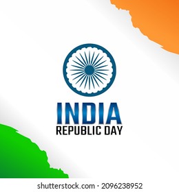 vector graphic of india republic day good for india republic day celebration. flat design. flyer design.flat illustration.
