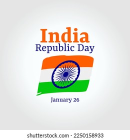 vector graphic of india republic day good for india republic day celebration. flat design. flyer design.flat illustration.