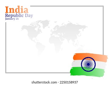 vector graphic of india republic day good for india republic day celebration. flat design. flyer design.flat illustration.