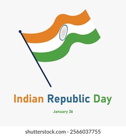 vector graphic of Indian Republic Day good for national Indian Republic Day celebration. flat design. flyer design.flat illustration.