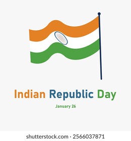 vector graphic of Indian Republic Day good for national Indian Republic Day celebration. flat design. flyer design.flat illustration.