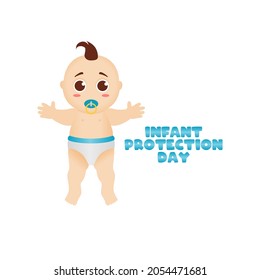 image vectorielle de la journée de la protection des nourrissons bonne pour la célébration de la journée de la protection des enfants. design plat. création de prospectus.illustration à plat.