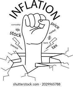 Vector Graphic Of Inflation Illustration, Perfect To Use For Blog, Printing, Website, News, Etc