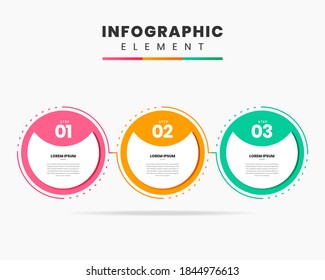 Plantillas de diseño de elementos gráficos e infográficos vectoriales con 3 opciones o pasos. Se puede utilizar para el diagrama de procesos, presentaciones, diseño de flujo de trabajo, banner, diagrama de flujo, infografía.