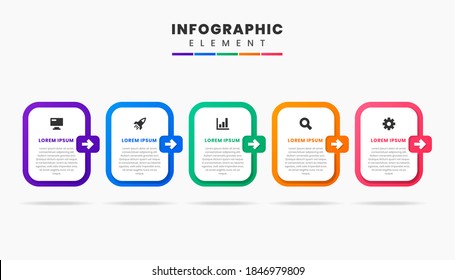 Icono de diseño de elementos gráficos e infográficos vectoriales con 4 opciones o pasos. Se puede utilizar para el diagrama de procesos, presentaciones, diseño de flujo de trabajo, banner, diagrama de flujo, infografía.