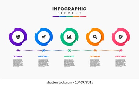 Vector Graphic Infographic Element Design icon templates with 4 options or steps. Can be used for process diagram, presentations, workflow layout, banner, flow chart, infographic.