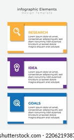 Vector Graphic of Infographic Element Design Templates with Icons and 3 Options