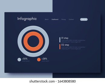 Vector graphic infographics. Template for creating mobile applications, workflow layout, diagram, banner, web design, business infographic. Stock vector