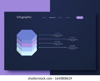 Vector graphic infographics. Template for creating mobile applications, workflow layout, diagram, banner, web design, business infographic. Stock vector