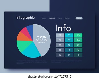 Vector graphic infographics. Template for creating mobile applications, workflow layout, diagram, banner, web design, business infographic. Stock vector
