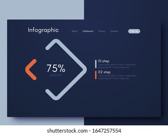 Vector graphic infographics. Template for creating mobile applications, workflow layout, diagram, banner, web design, business infographic. Stock vector