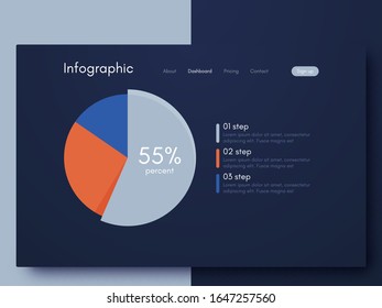 Vector graphic infographics. Template for creating mobile applications, workflow layout, diagram, banner, web design, business infographic. Stock vector