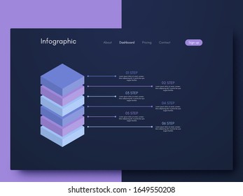 Vector graphic infographics. Template for creating mobile applications, workflow layout, diagram, banner, web design, business infographic. Stock vector