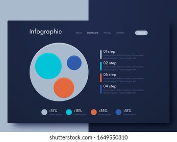 Vector graphic infographics. Template for creating mobile applications, workflow layout, diagram, banner, web design, business infographic. Stock vector