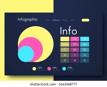 Vector graphic infographics. Template for creating mobile applications, workflow layout, diagram, banner, web design, business infographic. Stock vector