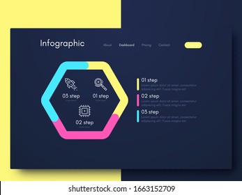 Vector graphic infographics. Template for creating mobile applications, workflow layout, diagram, banner, web design, business infographic. Stock vector