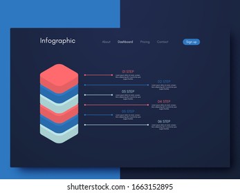 Vector graphic infographics. Template for creating mobile applications, workflow layout, diagram, banner, web design, business infographic. Stock vector