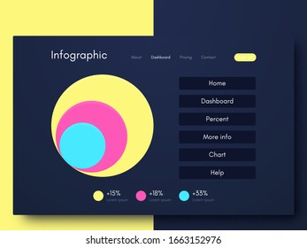 Vector graphic infographics. Template for creating mobile applications, workflow layout, diagram, banner, web design, business infographic. Stock vector