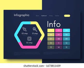 Vector graphic infographics. Template for creating mobile applications, workflow layout, diagram, banner, web design, business infographic. Stock vector