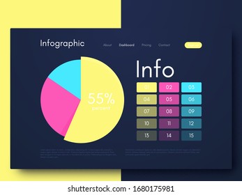 Infografías vectoriales gráficas. Plantilla para crear aplicaciones móviles, diseño de flujo de trabajo, diagrama, banner, diseño web, infografía de negocios. Vector de existencias