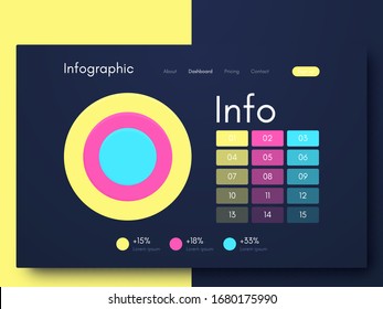 Infografías vectoriales gráficas. Plantilla para crear aplicaciones móviles, diseño de flujo de trabajo, diagrama, banner, diseño web, infografía de negocios. Vector de existencias