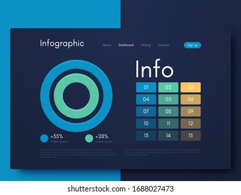 Vector graphic infographics. Template for creating mobile applications, workflow layout, diagram, banner, web design, business infographic. Stock vector