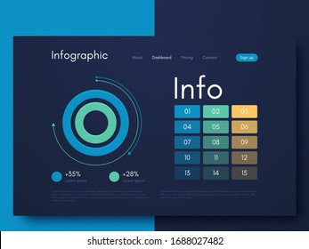 Vector graphic infographics. Template for creating mobile applications, workflow layout, diagram, banner, web design, business infographic. Stock vector