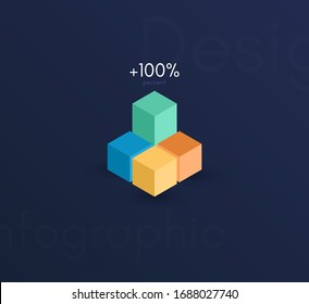 Vector graphic infographics. Template for creating web applications, workflow layout, diagram, banner, modern design, business infographic. Stock vector