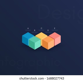 Vector graphic infographics. Template for creating web applications, workflow layout, diagram, banner, modern design, business infographic. Stock vector
