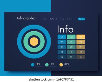 Vector graphic infographics. Template for creating mobile applications, workflow layout, diagram, banner, web design, business infographic. Stock vector