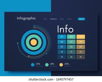 Vector graphic infographics. Template for creating mobile applications, workflow layout, diagram, banner, web design, business infographic. Stock vector