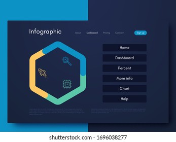 Vector graphic infographics. Template for creating mobile applications, workflow layout, diagram, banner, web design, business infographic. Stock vector