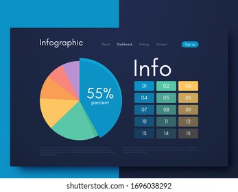 Vector graphic infographics. Template for creating mobile applications, workflow layout, diagram, banner, web design, business infographic. Stock vector