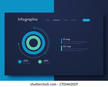 Vector graphic infographics. Template for creating mobile applications, workflow layout, diagram, banner, web design, business infographic. Stock vector