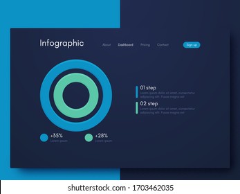 Vector graphic infographics. Template for creating mobile applications, workflow layout, diagram, banner, web design, business infographic. Stock vector