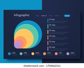 Vector graphic infographics. Template for creating mobile applications, workflow layout, diagram, banner, web design, business infographic. Stock vector