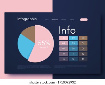 Infografías vectoriales gráficas. Plantilla para crear aplicaciones móviles, diseño de flujo de trabajo, diagrama, banner, diseño web, infografía de negocios. Vector de existencias