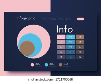 Vector graphic infographics. Template for creating mobile applications, workflow layout, diagram, banner, web design, business infographic. Stock vector